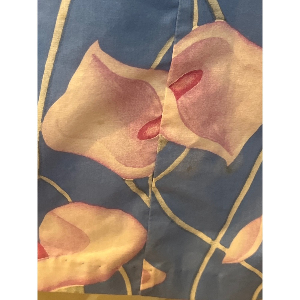 Vintage Hilo Hattie Blue Floral‎ Long Robe Kimono Made in Hawaii OSFM - Picture 7 of 7